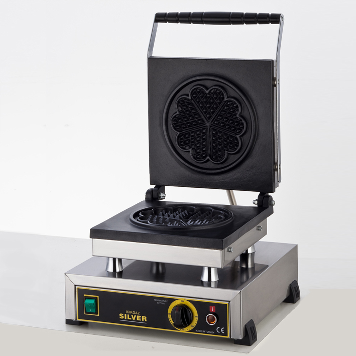Silver Tekli Çiçek Waffle Makinası