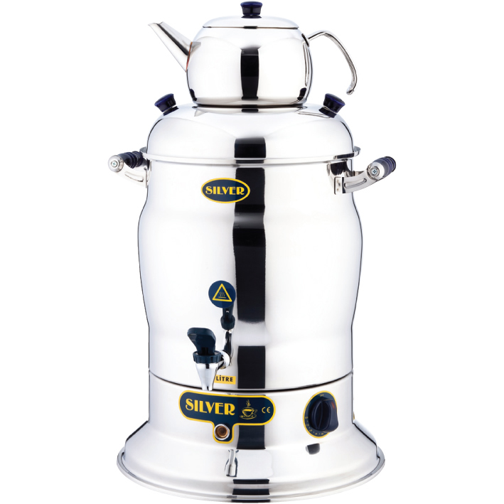 Silver 1 Demlikli Çay Semaveri 7 Lt