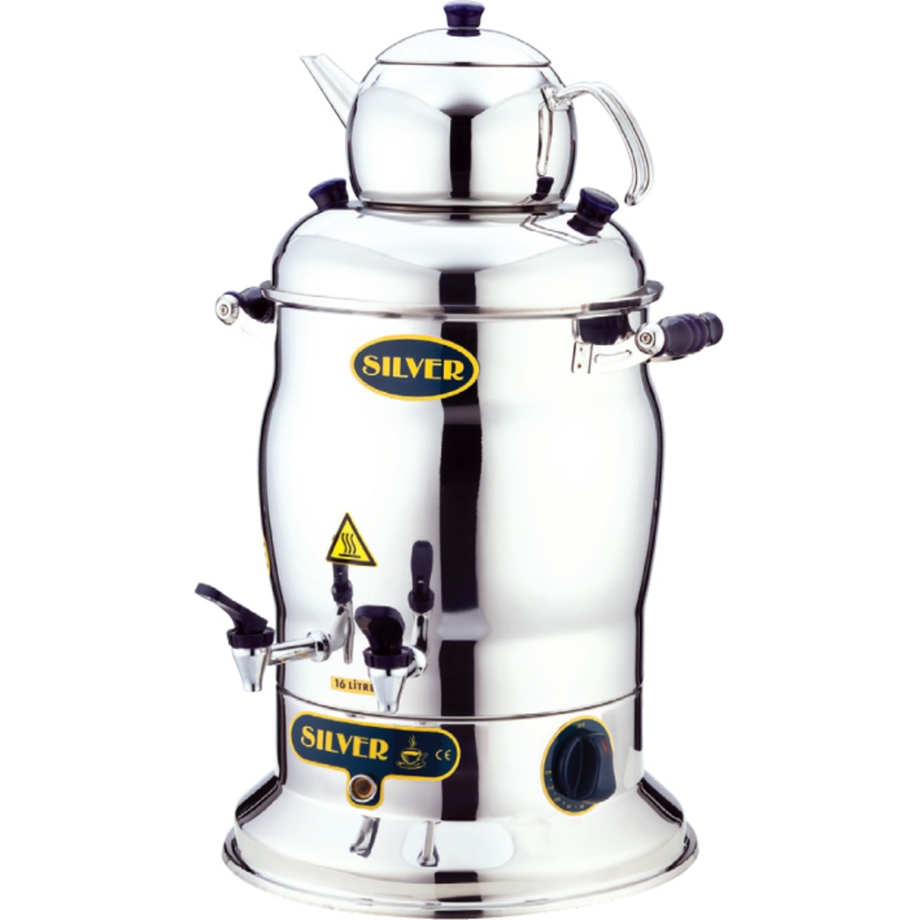 Silver 2 Demlikli Çay Semaveri 7 Lt