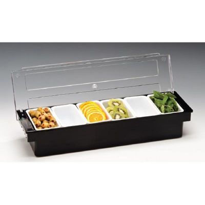 Zicco Polycarbonat Kapaklı Bar Konteyner 6 Gözlü