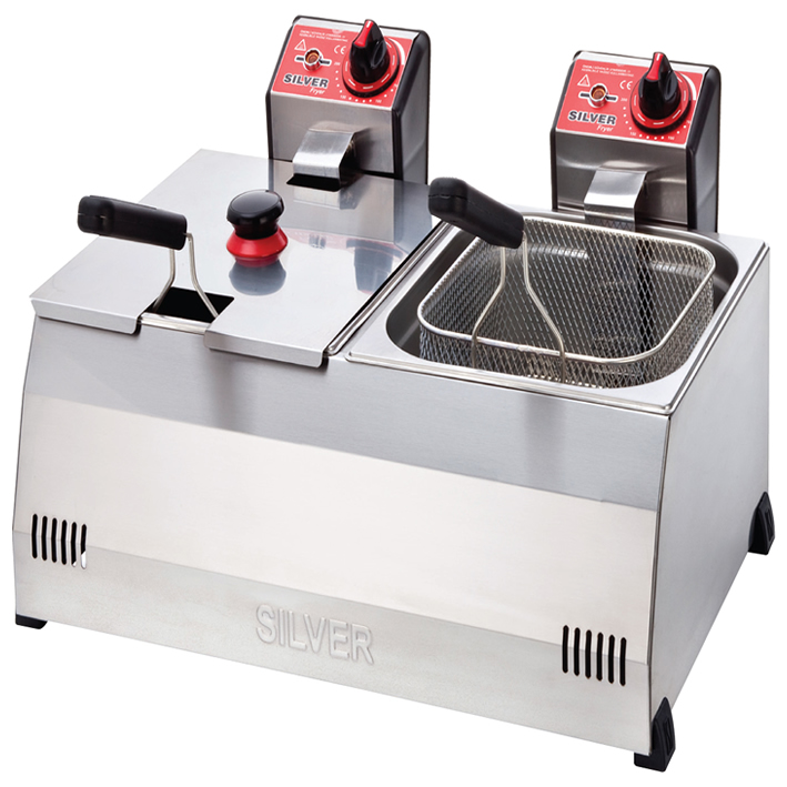 Silver 8+8 Litre Çiftli Fritoz